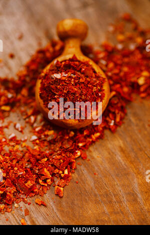 Tradizionale harissa spice mix - marocchino red hot chilles miscelati Foto Stock