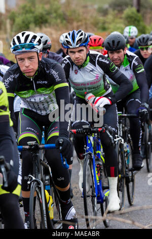 Ras Mumhan, Munster cycle race sull' isola Valentia, nella contea di Kerry, Irlanda Domenica di Pasqua 1 Aprile 2018 Foto Stock