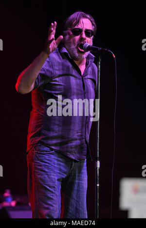 COCONUT CREEK, FL - MARZO 31: Southside Johnny & The Asbury Jukes esegue al Seminole Coconut Creek Casino on Marzo 31, 2018 in Coconut Creek, Florida. Credito" mpi04/MediaPunch Credito: MediaPunch Inc/Alamy Live News Foto Stock