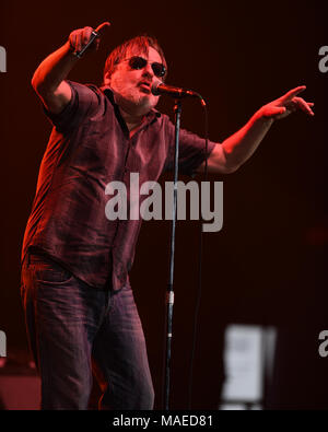 COCONUT CREEK, FL - MARZO 31: Southside Johnny & The Asbury Jukes esegue al Seminole Coconut Creek Casino on Marzo 31, 2018 in Coconut Creek, Florida. Credito" mpi04/MediaPunch Credito: MediaPunch Inc/Alamy Live News Foto Stock