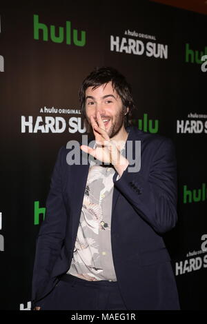 Hulu's Premiere di "Sun duro" tenutasi presso il Regal Union Square - Arrivi con: Jim Sturgess dove: New York New York, Stati Uniti quando: 28 Feb 2018 Credit: Derrick Salters/WENN.com Foto Stock