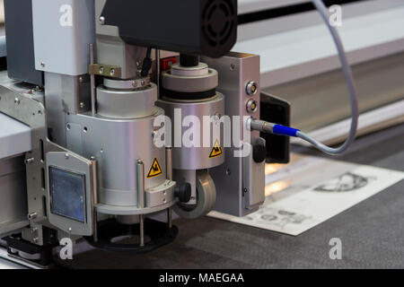 Taglio digitale macchina per la stampa di settore Foto Stock