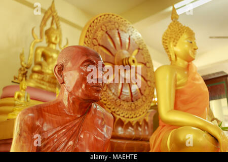 Close up Buddha di legno Foto Stock