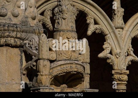 Belem, Lisbona. Il Portogallo. Il 23 gennaio 2018. Il Monastero di Jeronimos o il monastero di Hieronymites (Mosteiro dos Jeronimos) Portoghese tardo gotico manuelino st Foto Stock