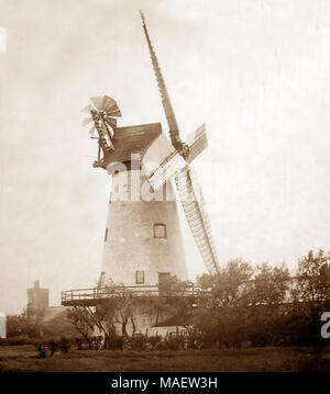 Il mulino a vento di Clifton, Lytham St Annes, agli inizi del novecento Foto Stock