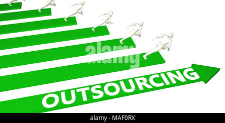 Outsourcing Business Consulting Services come concetto Foto Stock