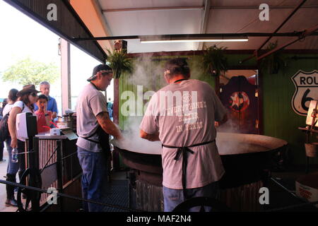 Il texas skillet concessione stallo alimentare Houston Livestock e rodeo show 2018 Texas USA Foto Stock