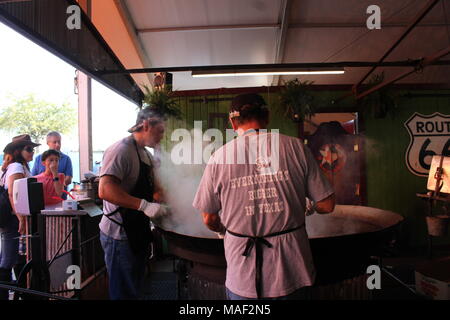 Il texas skillet concessione stallo alimentare Houston Livestock e rodeo show 2018 Texas USA Foto Stock