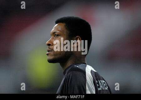 LTU Arena Dusseldorf Germania 1.3.2006, Partita internazionale di calcio amichevole Arabia Saudita vs Portogallo 0:3 --- Mohammed AL DEAYEA Foto Stock