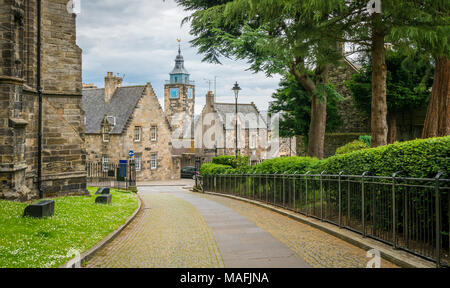 Il percorso che conduce a Stirling old town, Scozia Foto Stock