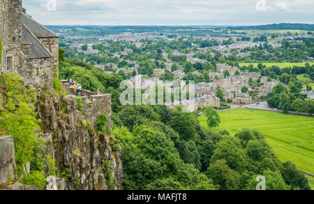 Vista panoramica dal Castello di Stirling, Scozia. Foto Stock