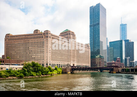 Gli anni trenta Merchandise Mart di Chicago era originariamente un centro di distribuzione per il Marshall Field & Company. Foto Stock