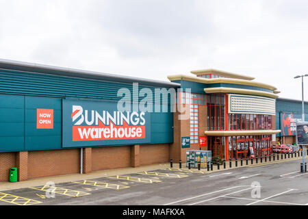 Un magazzino Bunnings DIY store in Broadstairs. Originariamente un Homebase shop. Foto Stock
