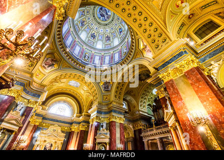 Santo Stefano Basilica cupola, Budapest, Ungheria Foto Stock