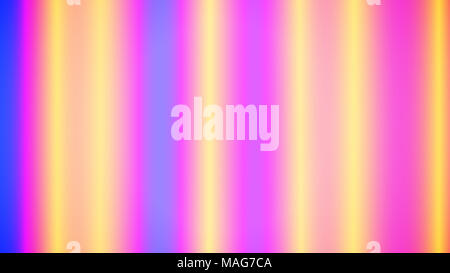 Un ottimistico 3d illustrazione di una retta verticale rosa, blu e viola i raggi in spumante il colorato in un modo sfocati. I raggi solari lo Foto Stock