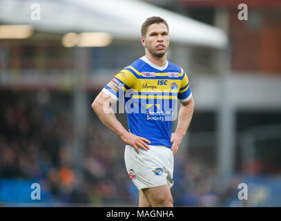 Leeds, Regno Unito, 2 aprile 2018. Emerald Headingley Stadium, Leeds, West Yorkshire, 2 aprile 2018. Betfred Super League Leeds rinoceronti v Salford Red Devils. Matt Parcell di Leeds rinoceronti Credito: Touchlinepics/Alamy Live News Foto Stock