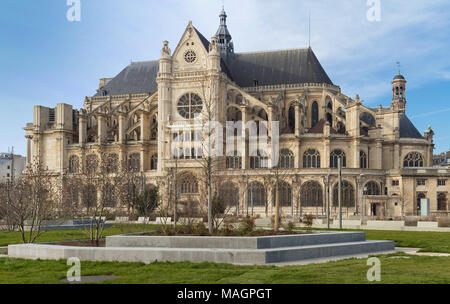 La chiesa di Saint Eustache a Parigi è considerato un capolavoro del tardo gotico. Tra i battezzati qui come i bambini erano Richelieu, m Foto Stock