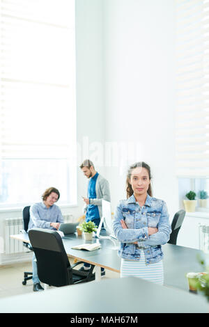 Femmina leader di business con grandi opportunità Foto Stock