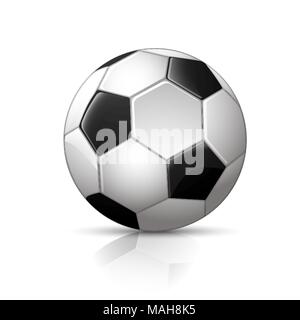 Realistico Pallone da calcio Illustrazione Vettoriale