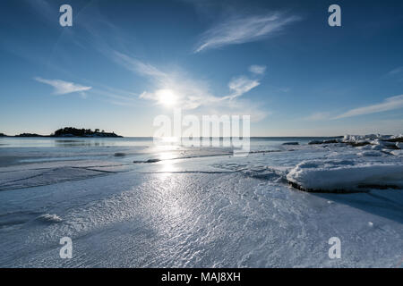 Serata al Porkkalanniemi, Kirkkonummi, Finlandia Foto Stock