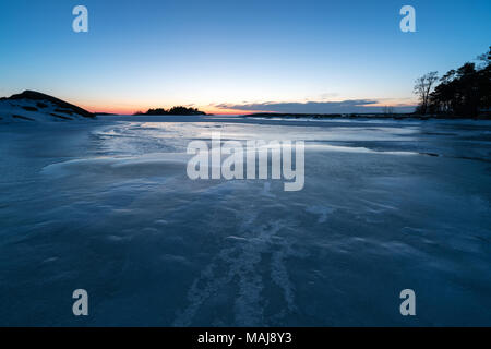 Serata al Porkkalanniemi, Kirkkonummi, Finlandia Foto Stock