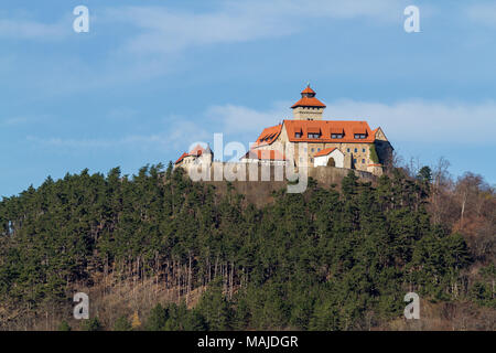 Blick auf die Wachsenburg in Turingia Foto Stock