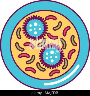 Coltura batterica biolological icona illustrazione vettoriale design Illustrazione Vettoriale