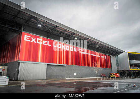 ExCel London, Royal Victoria Dock, Western Gateway, Londra, E16, Regno Unito Foto Stock