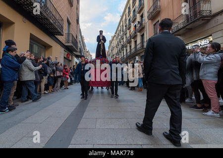 Semanta Santa (anche conosciuto come la Settimana Santa) è uno di Spagna più grandi e i più celebri feste religiose. Barcelona, Spagna Foto Stock