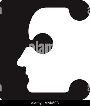 E il logo e logotipo - font inglese lettera maiuscola - il volto umano del robot cyborg, per computer, tema scienza etc, in stile retrò. Illustrazione Vettoriale