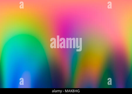 Abstract di spettro gradiente dello sfondo, un quartiere alla moda di colorato sfondo olografico color pastello a colori al neon. Per creative design web e stampa Foto Stock