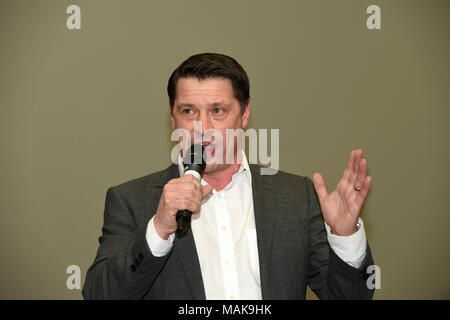 Dopo la cena speaker ex calciatore Tony Cottee Foto Stock