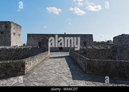 Fort e il Museo di San Felipe Bacalar, Quintana Roo, Messico Foto Stock