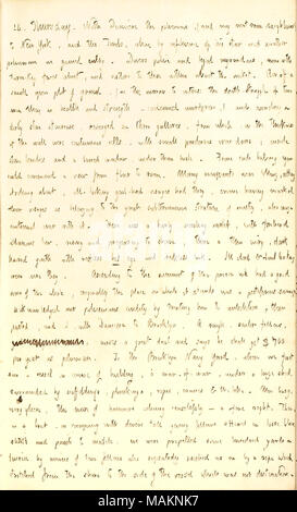 Discute di visitare le tombe di prigione con un poliziotto Dunsier. Trascrizione: 24. Giovedì. Con Dunciere il poliziotto, (e la mia camera accanto prossimo) a New York, e le tombe, dove per l'influenza della sua stella e un altro poliziotto abbiamo guadagnato voce. I subacquei di polizia e giudiziarie myrmidons, uomini con indicatore di facce chiave circa, e i visitatori a quelle entro circa il paletto. Su una piccola apertura appezzamento di terreno, (domani a testimoniare la morte-lotta di due uomini che in materia di salute e di forza ? Ha condannato gli assassini,), ascendente una sporca scalinata in pietra, emerso su tre gallerie, dal quale, nello spessore o Foto Stock