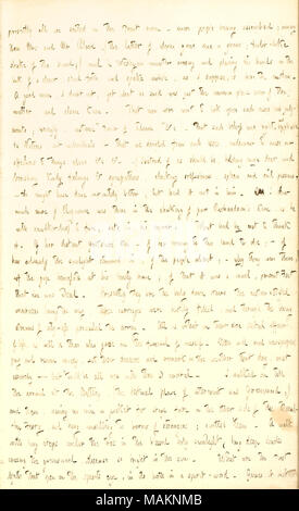 Descrive partecipato ai funerali di Sarah Richardson. Trascrizione: attualmente tutti sono seduti in camera anteriore ? Più persone avendo assemblato; tra di esse la signora [Cornelia] e signor [Samuel] Sangue, (quest'ultimo di chi mi ha dato un grave; tailor-come scuotendo la mano;) e un ministro Wesleyan derivanti e mettendo le mani sul retro di una sedia, si alzò e disse un po', come suppongo, è qui il custom. Un buon uomo, dubito non, ancora quello che ha detto è stato solo il luogo comune vista la materia, e pulire Kain. Che gli uomini erano soliti guardare a tali casi come sentenze; indebitamente, istanza ?ǣtower di Siloa Foto Stock