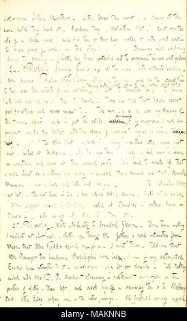 Descrive la sua rabbia a non riceve il pagamento per un disegno fatto per Federico Gleason. Trascrizione: Lettera da Dillon Mapother. Piccola Croce, il varlet! È il vostro soggiorno presso lo stesso hotel pensione a. ?ǢResidence Troy, destinazione West. ? Agente per la vendita di un formaggio-press, e per due o tre giorni ha lavorato con grande sforzo a schiacciare i pezzi di legno sul stoop! / Disegno e scarabocchi durante la sera. (Piccolo Cane croce fatto finta di non riconoscere il suo una volta durate-partner) 24. Mercoledì. Disegno [John N.] Genin ?s caps tutti il mattino, con alterne scarabocchi. Dopo cena (Master Wi Foto Stock