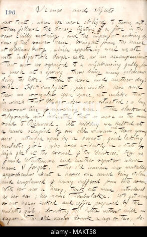 Per quanto riguarda il corso degli eventi durante il mese di marzo dell'esercito del Potomac da Williamsburg. Titolo: Thomas Butler diari Gunn: Volume 19, pagina 226, 10 maggio 1862 . Il 10 maggio 1862. Gunn, Thomas Butler, 1826-1903 Foto Stock