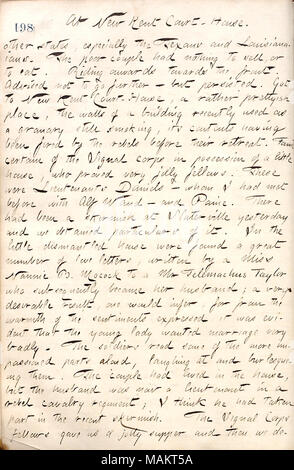 Per quanto riguarda il corso degli eventi durante il mese di marzo dell'esercito del Potomac da Williamsburg. Titolo: Thomas Butler diari Gunn: Volume 19, pagina 228, 10 maggio 1862 . Il 10 maggio 1862. Gunn, Thomas Butler, 1826-1903 Foto Stock