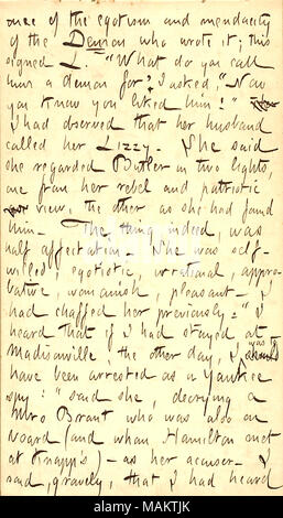 Descrive una visita con il sig. e la Sig.ra Harris a New Orleans. Titolo: Thomas Butler diari Gunn: Volume 22, pagina 63, 10 febbraio 1863 . Il 10 febbraio 1863. Gunn, Thomas Butler, 1826-1903 Foto Stock