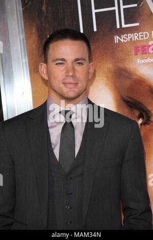 HOLLYWOOD, CA - febbraio 06: Channing Tatum Jenna Dewan-Tatum assiste la premiere di Sony Pictures' 'il voto' a Grauman del teatro cinese il 6 febbraio 2012 a Hollywood, California Persone: Channing Tatum Jenna Dewan-Tatum Foto Stock