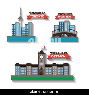 Canada simboli del paese Illustrazione Vettoriale