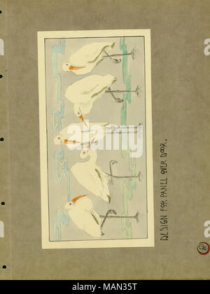 Design per un pannello su una porta da Williamina Parrish. Titolo:Il Tornio del vasaio, Volume 1, numero 1, pagina 35, Novembre 1904 . Novembre 1904. Parrish, Williamina, 1879-1941 Foto Stock