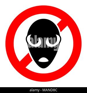 Nessun segno di stranieri. Vettore. Illustrazione Vettoriale