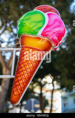 Colorata gelateria segno Foto Stock