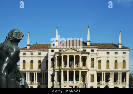 Facciata sud della Villa Barbarigo a Noventa Vicentina, Italia, anno 1588 - Apr 01 2018 Foto Stock