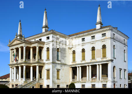 Facciata sud della Villa Barbarigo a Noventa Vicentina, Italia, anno 1588 - Apr 01 2018 Foto Stock