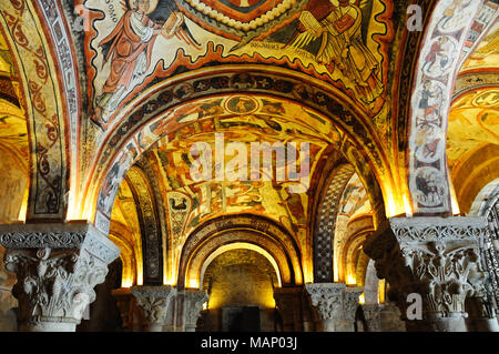 Basilica de San Isidoro con dipinti del XIII secolo, León. Castilla y León, Spagna Foto Stock