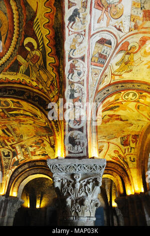 Basilica de San Isidoro con dipinti del XIII secolo, León. Castilla y León, Spagna Foto Stock