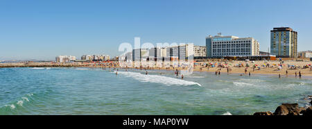 Costa da Caparica beach. Portogallo Foto Stock