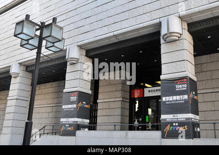 Entrata della Borsa di Tokyo, Giappone Foto Stock